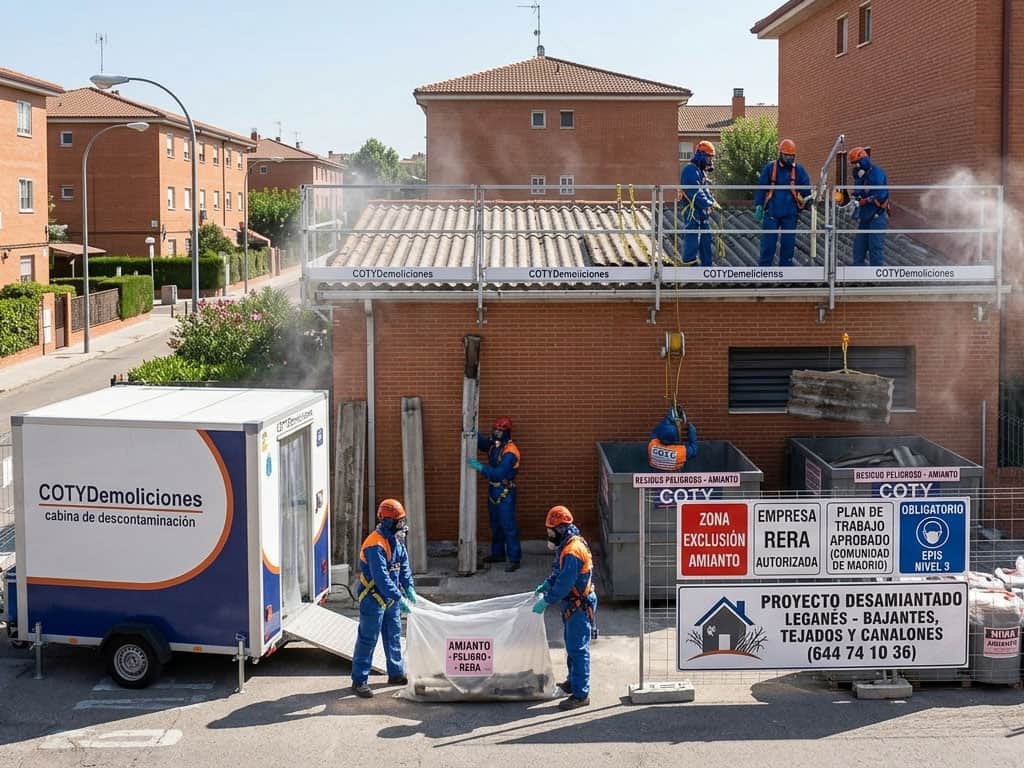 Desamiantado en Leganés, Getafe y Pinto: Empresa RERA Madrid